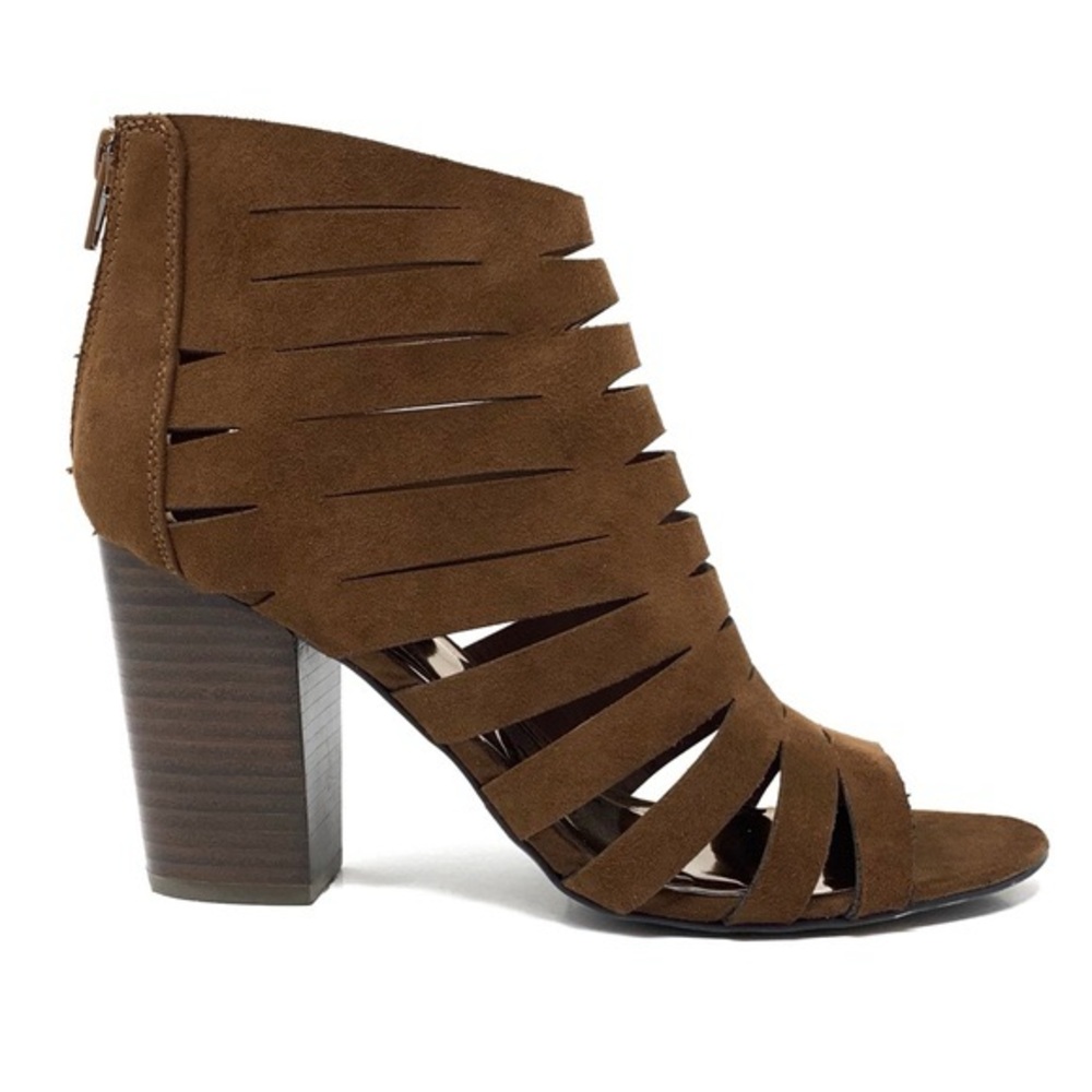 Carlos Santana Reza Hawa 2 booties in brown faux suede size 7.5